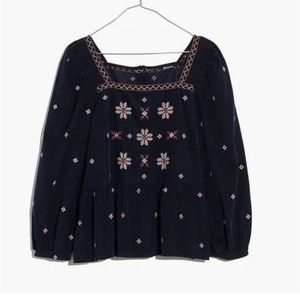 Madewell size small Corduroy Peplum Top